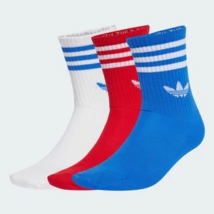Obrázek produktu Ponožky 3-Stripes Crew – 3 páry Adidas červená
