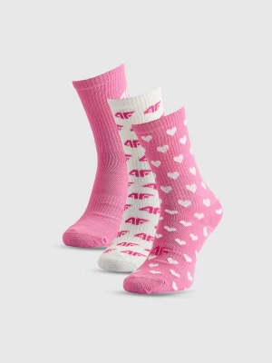 Obrázek produktu Ponožky casual dlouhé (3-pack) dívčí - multicolor 4F