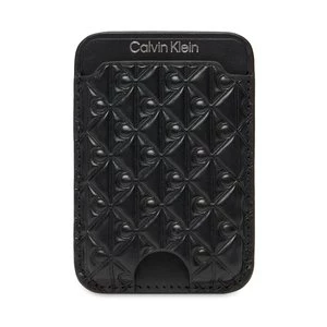 Obrázek produktu Pouzdro na kreditní karty Calvin Klein Aop Leather Magnetic Card Case LV04F1100G Černá