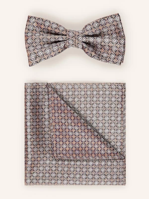 Obrázek produktu Prince Bowtie Sada: Motýlek A Kapesníček Do Náprsní Kapsy hnědá / bílá / modrá