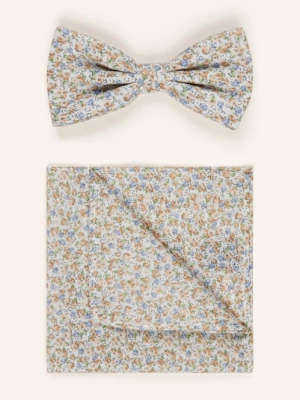 Obrázek produktu Prince Bowtie Sada: Motýlek A Kapesníček Do Náprsní Kapsy tmavě modrá / světle zelená / béžová