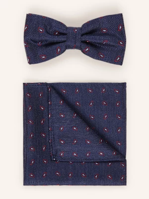 Obrázek produktu Prince Bowtie Sada: Motýlek A Kapesníček Do Náprsní Kapsy tmavě modrá / tmavě červená / bílá