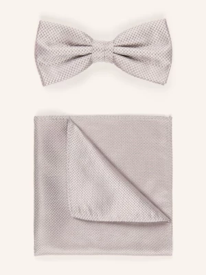 Obrázek produktu Prince Bowtie Sada: Motýlek A Kapesník černošedá / krémová