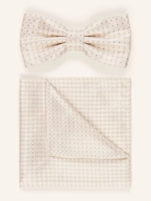 Obrázek produktu Prince Bowtie Sada: Motýlek A Kapesník krémová / šedá / bílá