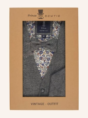 Obrázek produktu Prince Bowtie Sada: Obleková Vesta, Motýlek A Kapesníček Do Náprsní Kapsy tmavě šedá