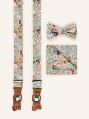 Obrázek produktu Prince Bowtie Sada: Šle, Motýlek A Kapesníček Do Náprsní Kapsy světle zelená / zelená