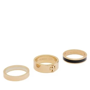 Obrázek produktu Prstýnek Tory Burch Enamel Ring Set 184445 Černá