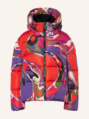Obrázek produktu Pucci Péřová Bunda červená / fialová / růžová