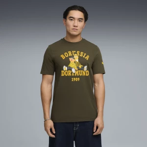 Obrázek produktu PUMA Borussia Dortmund x Sesame Street Tee Men, Clothing, Dark Olive/Faster Yellow,