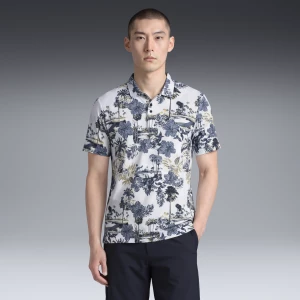 Obrázek produktu PUMA CLOUDSPUN Palm Golf Polo Men, Clothing, White Glow/Deep Navy,