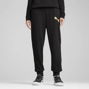 Obrázek produktu PUMA ESS METALLIC Sweatpants Women, Clothing, Black/Metallic Gold,