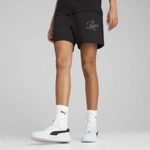 Obrázek produktu PUMA ESS SCRIPT 5" High-Waist Shorts Women, Clothing, Black