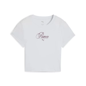 Obrázek produktu PUMA Graphic Script Baby Tee Women, Clothing, Silver Mist