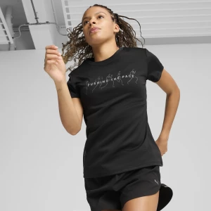 Obrázek produktu PUMA Graphic Slogan Running Tee Women, Clothing, Black/Q2