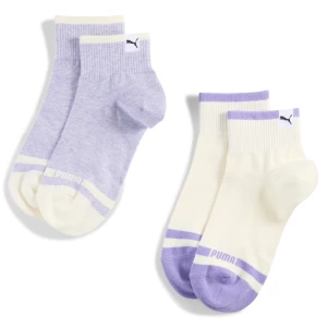 Obrázek produktu PUMA Heritage Quarter Socks Women (2-pack), Clothing, Purple/White,