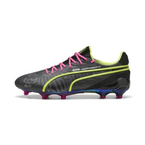 Obrázek produktu PUMA KING ULTIMATE x KIDSUPER FG/AG Football Boots Unisex, Shoes, Black/Electric Lime/Strongray