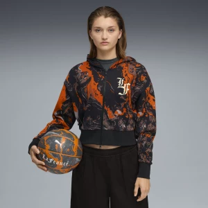 Obrázek produktu PUMA LaFrancé HEEM Crop Zip Hoodie Women, Clothing, Orange Glo/Aop