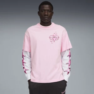 Obrázek produktu PUMA LaFrancé HEEM Pink Long Sleeve Tee Men, Clothing, Pale Pink/White,