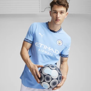 Obrázek produktu PUMA Manchester City 24/25 Authentic Home Jersey Men, Clothing, Light Blue/Marine Blue,