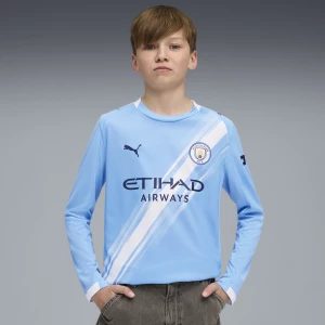 Obrázek produktu PUMA Manchester City 25/26 Long Sleeve Home Jersey Youth, Clothing, Light Blue/White