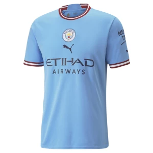 Obrázek produktu PUMA Manchester City F.C. Home 22/23 Replica Jersey Men, Clothing, Light Blue/Intense Red,