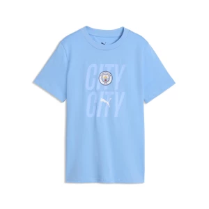 Obrázek produktu PUMA Manchester City ftblCulture Tee Youth, Clothing, Light Blue Guppy