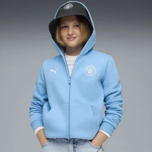 Obrázek produktu PUMA Manchester City FtblEssentials Hooded Jacket Youth, Clothing, Light Blue/White,
