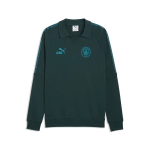 Obrázek produktu PUMA Manchester City KING Drill Crew Sweatshirt Men, Football, Green Terrain/Tropical Blue