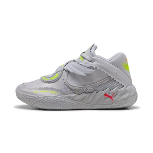 Obrázek produktu PUMA MB.05 Metallic Basketball Shoes Unisex, Shoes, Vibrant Silver/Yellow Alert/Glowing Red,