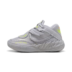 Obrázek produktu PUMA MB.05 Metallic Basketball Shoes Youth, Shoes, Vibrant Silver/Yellow Alert/Glowing Red,