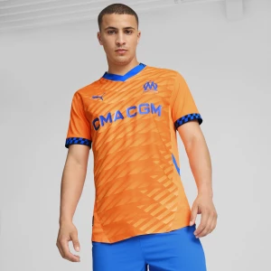 Obrázek produktu PUMA Olympique de Marseille 24/25 Authentic Third Jersey Men, Clothing, Orange Pes/Cayenne Pepper/Racing Blue,