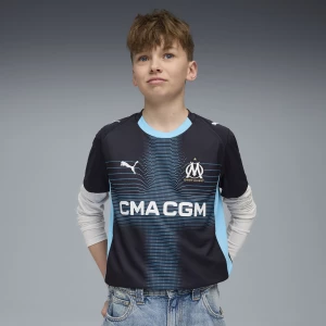 Obrázek produktu PUMA Olympique de Marseille 25/26 Away Jersey Youth, Clothing, Navy/Luminous Blue,