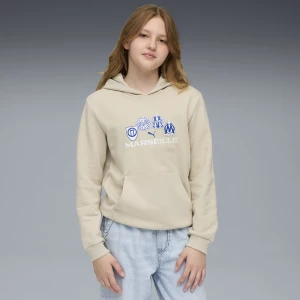 Obrázek produktu PUMA Olympique de Marseille FtblCulture Hoodie Youth, Clothing, Desert Dust/Vivid Blue,