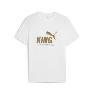 Obrázek produktu PUMA Olympique de Marseille KING Logo Tee Men, Sport, White/Gold