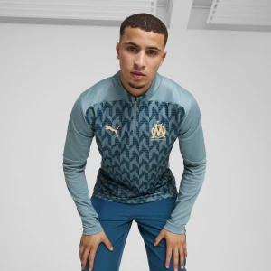 Obrázek produktu PUMA Olympique de Marseille Pre-match Quarter-Zip Top Men, Clothing, Bold Blue/Ocean Tropic,