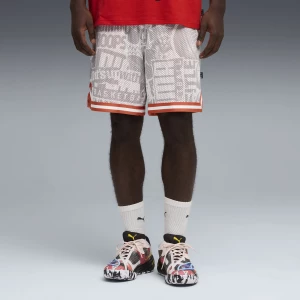 Obrázek produktu PUMA Out Of Practice Relaxed Basketball Shorts Men, Men, Gray Echo/Amarena/Aop šedá