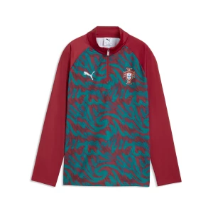 Obrázek produktu PUMA Portugal Warmup Quarter-Zip Top Youth, Football, Club Red/Green Lagoon