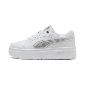 Obrázek produktu PUMA Rebound Femme Low Metallic Sneakers Women, Shoes, White/Silver/Feather Gray