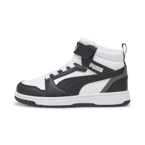 Obrázek produktu PUMA Rebound V6 Mid Sneakers Kids, Shoes, White/Black/Shadow Gray šedá