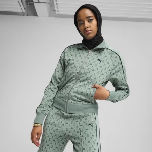 Obrázek produktu PUMA Road To Unity Printed T7 Track Jacket Women, Clothing, Green Moon/Aop