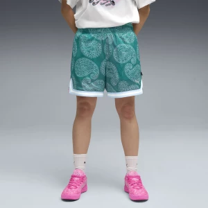 Obrázek produktu PUMA Shooting Stars Reversible 5.5" Shorts Women, Clothing, Wild Green/Posie Pink,