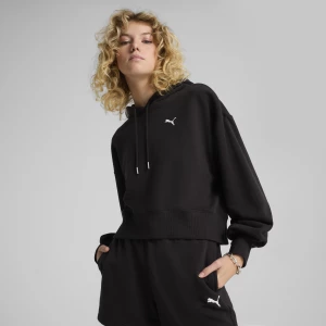 Obrázek produktu PUMA WARDROBE Essentials Relaxed Cropped Hoodie Women, Clothing, Black