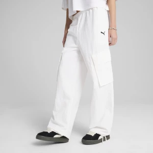 Obrázek produktu PUMA WARDROBE Essentials Relaxed Woven Cargo Pants Women, Clothing, White,