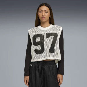 Obrázek produktu PUMA x ROSÉ Relaxed Mesh Top Women, Clothing, Warm White,