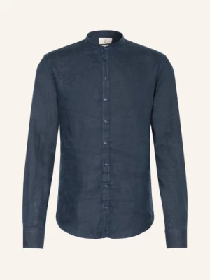 Obrázek produktu q1 Manufaktur Lněná Košile Slim Relaxed Fit Se Stojáčkem tmavě modrá