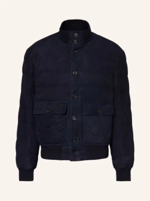 Obrázek produktu Ralph Lauren Purple Label Kožená Péřová Bunda tmavě modrá