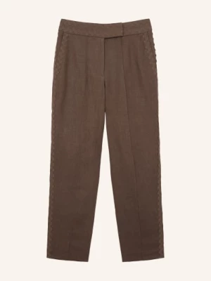 Obrázek produktu Reiss 7/8 Chino Kalhoty Mila Z Lnu hnědá