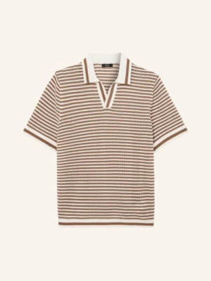 Obrázek produktu Reiss Pletené Polo Tričko Carlford hnědá / bílá