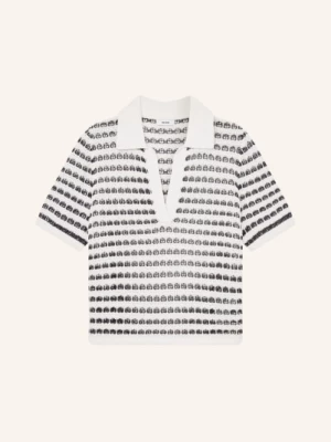 Obrázek produktu Reiss Pletené Polo Tričko Gemma tmavě modrá / bílá