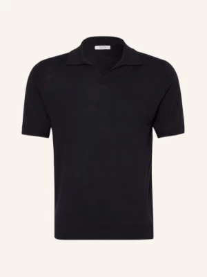 Obrázek produktu Reiss Úpletová Polokošile Duchie Z Merino Vlny tmavě modrá